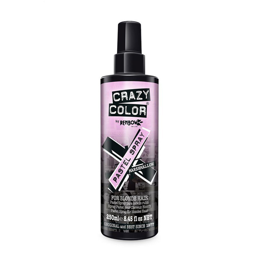 Кольоровий спрей для світлого волосся Crazy Color Pastel Spray, Marshmallow, 250 мл